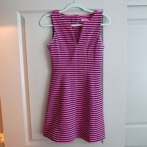 XS Lilly Pulitzer Pink and Navy Striped Dress